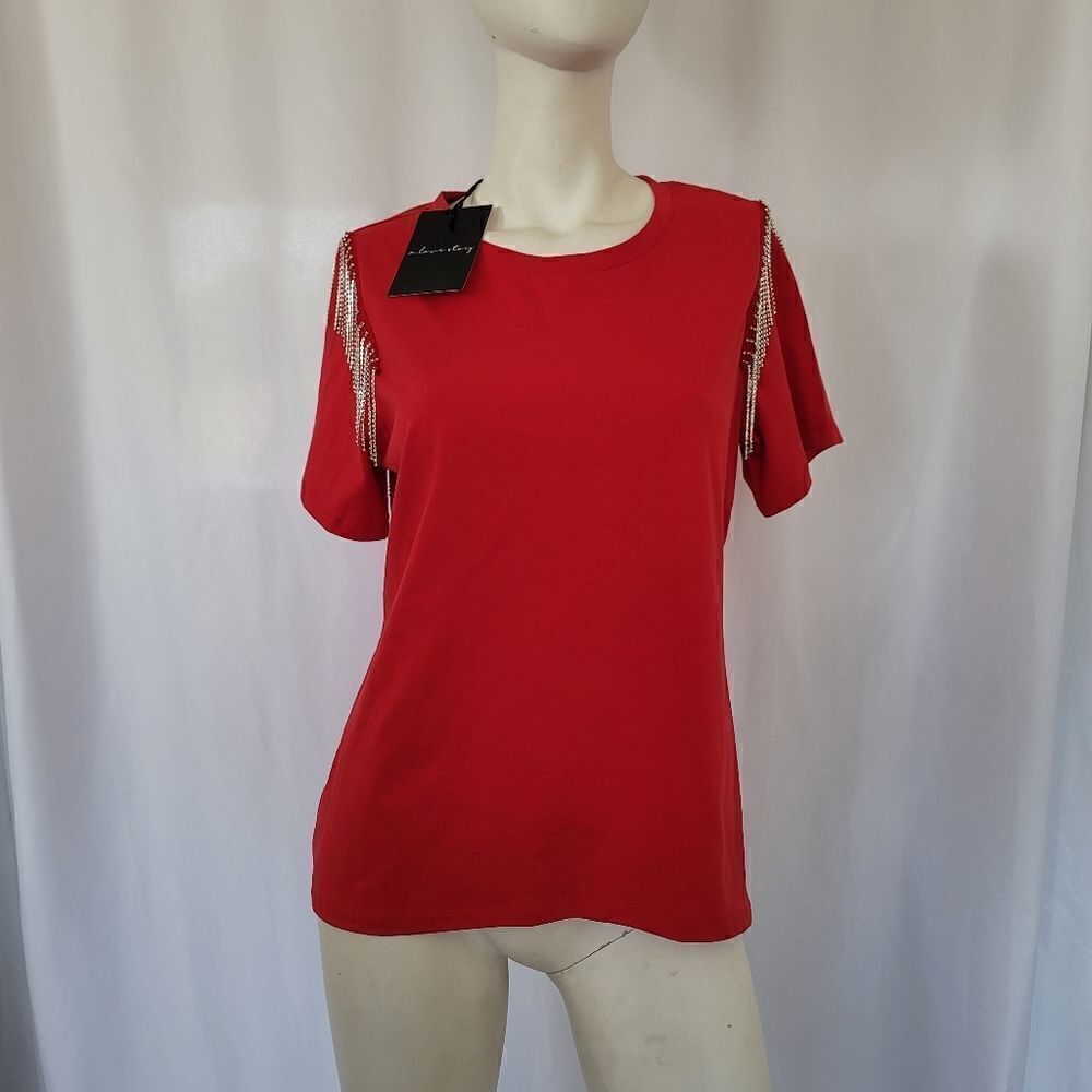 A love story red Top - Picture 4 of 14